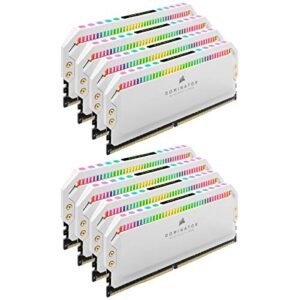 Corsair Dominator Platinum RGB 128GB 8x16GB DDR4 3200 C16 1.35V Desktop Memory White