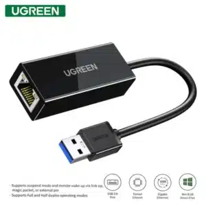 Ugreen USB3.0 Giga Lan Card--ABS case Black